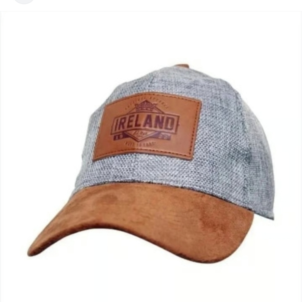Leather Embossed Tweed 1922 Ireland Baseball Cap - Grey BNWT 5☆ RETIRED